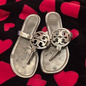 Tory Burch Miller Metallic Sandals Size 11 A00514